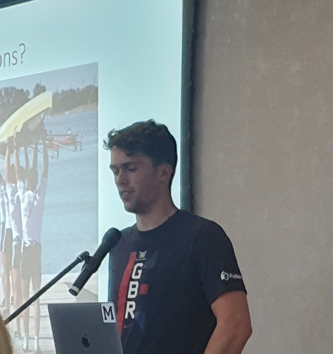 HCPA11's tweet photo. Keynote speaker Ed Fuller, who described life as a rower with #haemophilia.
Truly inspirational recount of haemophilia related challenges, rowing training schedule, role models, goals and motivations
#CantSeeCantbe @hcpa11 @ParalympicsGB https://t.co/ifOW1kWRzc