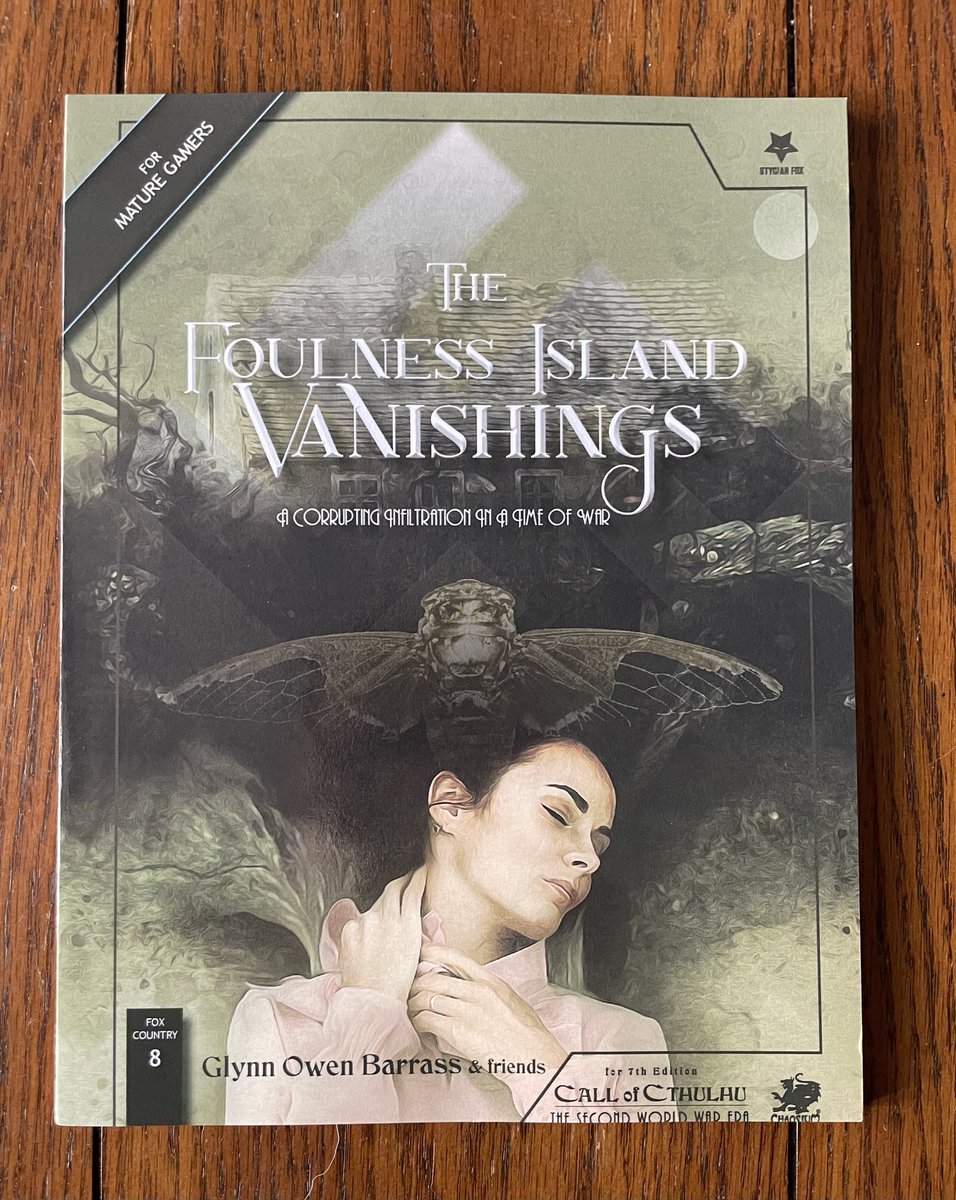fabiovollono1's tweet photo. Another #stygianfox adventure for Call of Cthulhu, this time set in WWII. Looks interesting. https://t.co/PIPONyDH7w
