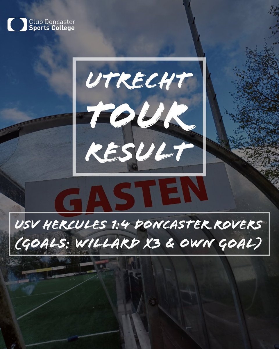 RESULT | The first game of the tour ends in victory. After going behind, the Sports College hit back with an emphatic hattrick from Bailey Willard and an own goal.
#CDSCTour2023 | #DRFC