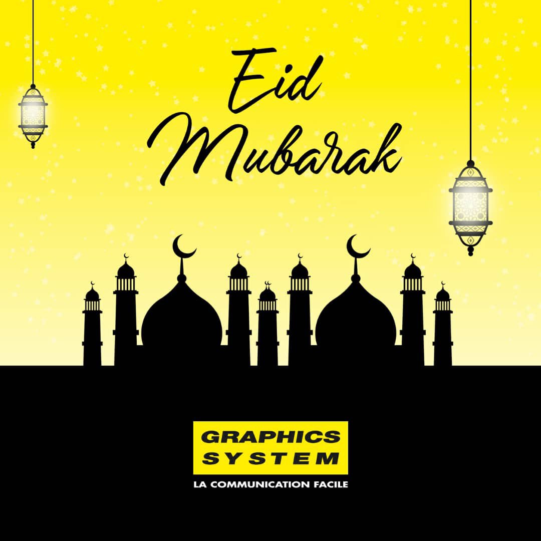 graphics_system's tweet photo. GRAPHICS SYSTEM souhaite à toute la communauté musulmane une bonne fête de fin de jeûne du ramadan. Que vos vœux soient acceptés et que le bonheur, la fraternité et la paix demeurent dans toutes les familles!
#GraphicsSystem #AidMoubarak #imprimerie https://t.co/yZCnXEV6BP