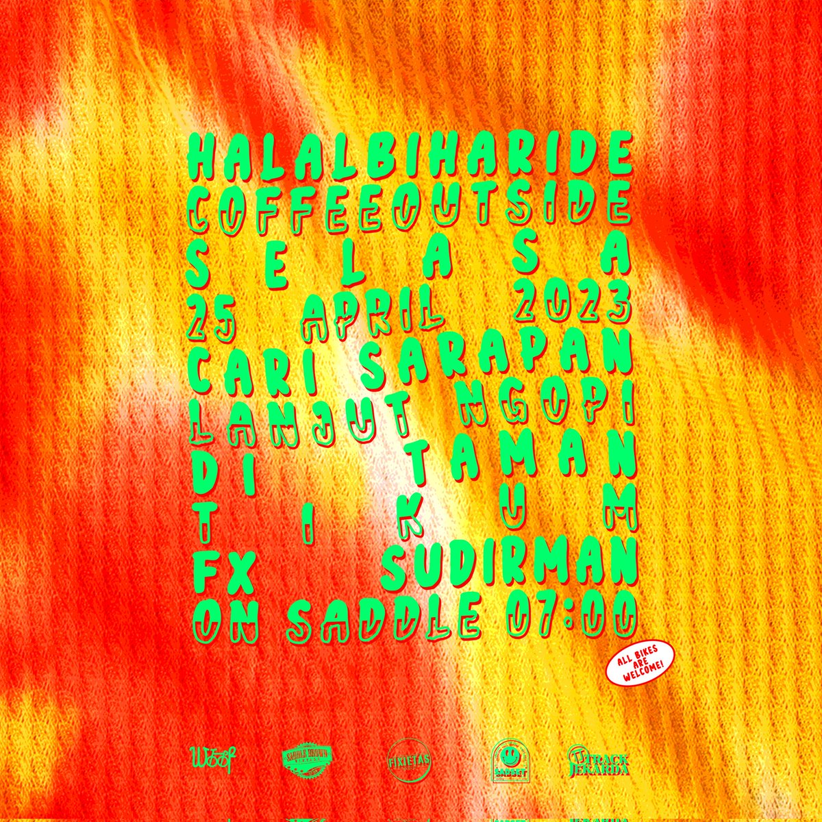 Selamat lebaran, selamat liburan!

Yang di Jakarta hari Selasa besok hayuk kita kumpul sambil ngopi tipis-tipis. Start jam 7 dari fX Sudirman. Sampai ketemu! 

#halalbiharide #ngopiribet #coffeeoutside