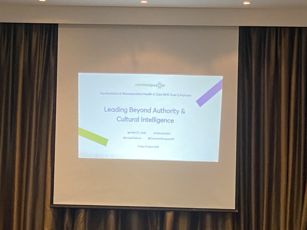 Looking forward to our Leading Beyond Authority session today #hwlba2023 ⁦<a href="/LouiseTeboul/">Louise Teboul</a>⁩ ⁦<a href="/HWHCT_NHS/">Herefordshire and Worcestershire Health & Care NHS</a>⁩