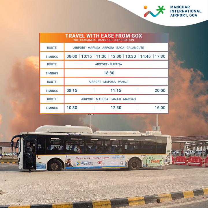 miagoaairport's tweet photo. Explore Goa effortlessly on your next adventure. With Kadamba Transport Corporation, getting around has never been easier. Enjoy your ride and discover all that Goa has to offer!
@DelhiAirport @RGIAHyd @TourismGoa
#feelgoa #goxlive #miagoaairport #manoharinternationalairport https://t.co/GePczvWHUQ