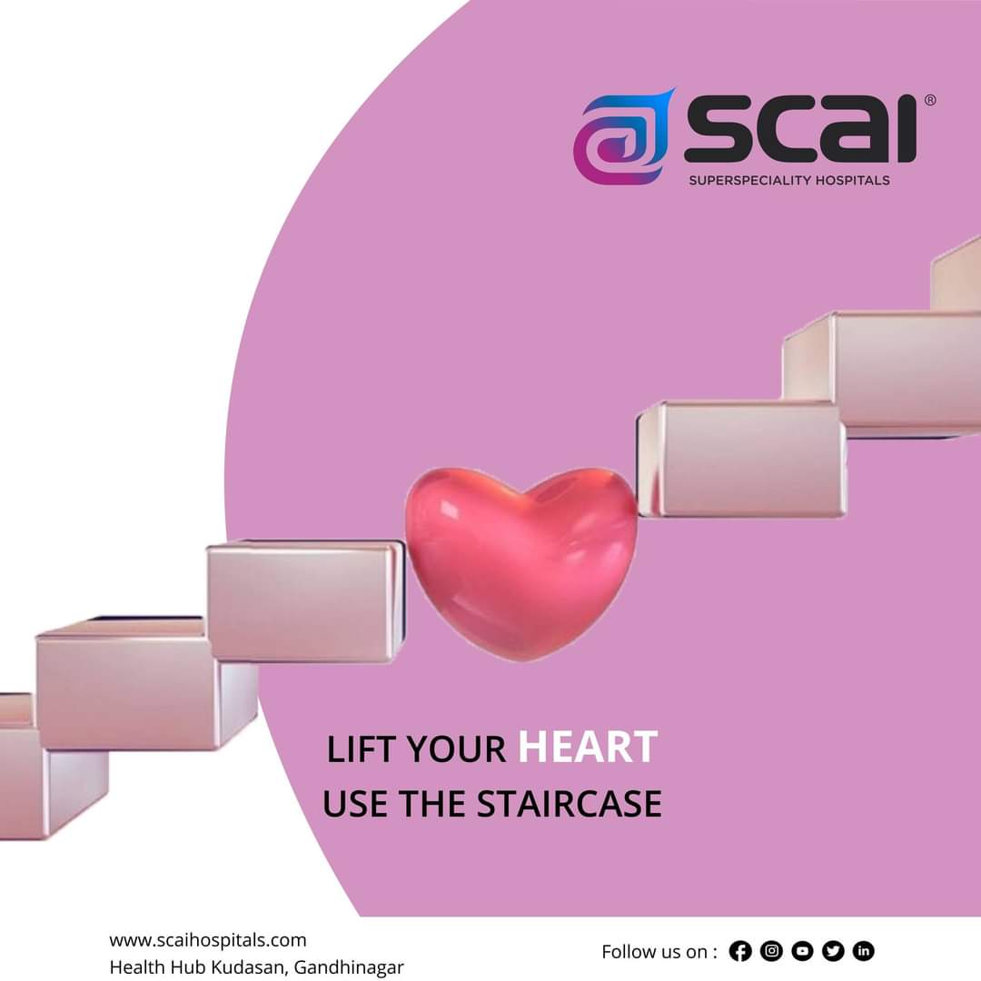 Take the Stairs - For your 💚Health and your 🫀Heart.
.
.
.
.
.
#stayhealthy #stayfit #usestairs #healthyheart #hearttips #healthtips #benefits #protect #diabetes #heartdisease #takestairs #takestairsnotlift #kudasan #gandhinagar #scai #hospital