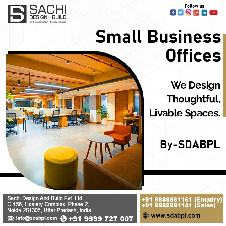 sdabplindia's tweet image. &quot;Bringing your business vision to life with our small business office design service!&quot;
Contact us for an appointment: -
Email ID: info@sdabpl.com
Phone:-+91 988 988 1141, 988 988 1151
Website: sdabpl.com
#sdabpl #smallofficedesign #interiordesign