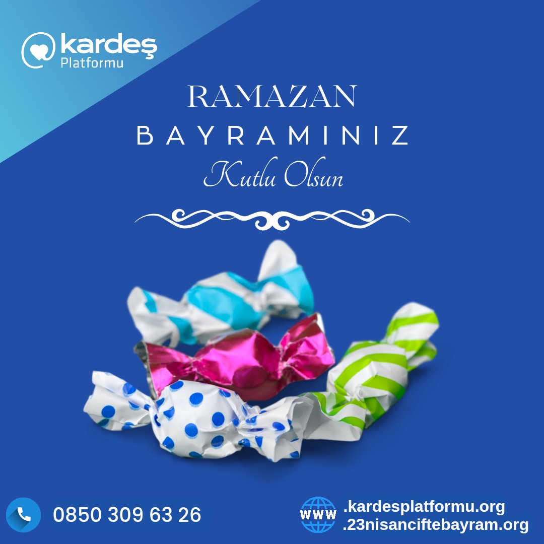 Bu güzel günü ve nicelerini birlikte yaşamanın ümidi ile Ramazan Bayramınız mübarek olsun.🍬💐

Sen, Ben Yok
Biz Varız!
KARDEŞ PLATFORMU
Detaylı Bilgi:
0850 309 63 26
23nisanciftebayram.org
kardesplatformu.org
linktr.ee/kardesplatformu