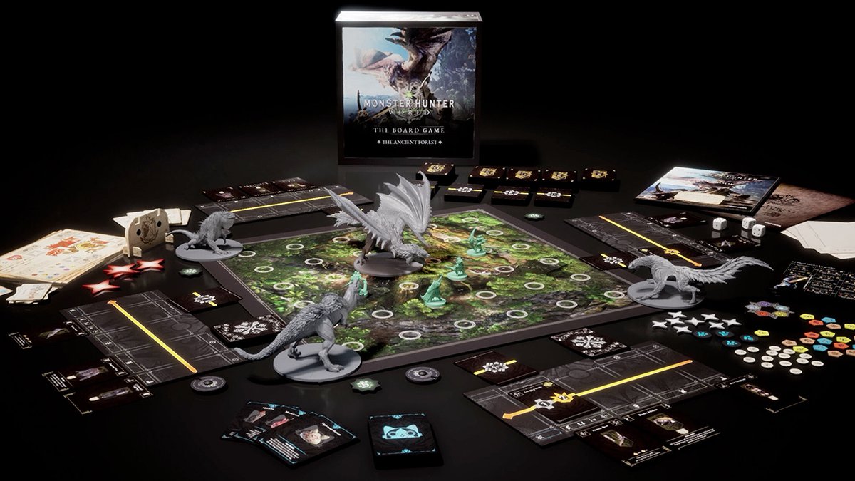 adrunash's tweet photo. Le set up pour le live découverte du jeu de plateau #MonsterHunterBoardgame est prêt ! On fait la découverte et le déballage ce soir vers les 22h, avant de se lancer dans les différentes quêtes samedi toute la journée !
https://t.co/8YaJ4ReKMr https://t.co/PxjtGHoZoP