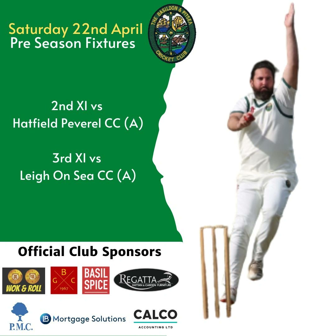 BandPCC's tweet photo. #FridayFixtures 🏏
We're excited to announce the first round of friendly matches happening this weekend! Let's hope the weather holds up.
#upthebas #cricket #basildon #essex #bpcc https://t.co/mknGMZA4I0