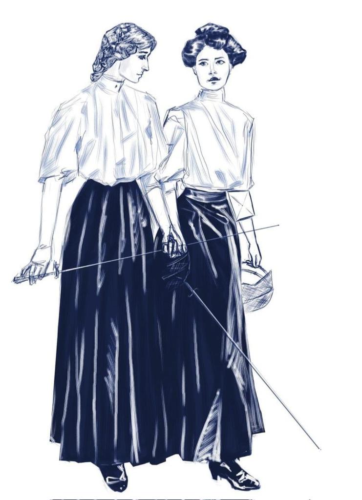 rosawernbla's tweet photo. Violet &amp; Maud from A Restless Truth by @freyamarske they don't fence in the book, but I thoroughly believe they would 
#arestlesstruth #thelastbinding https://t.co/5zi2E8RNny