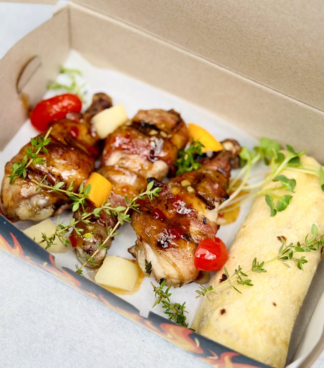 UeBbq's tweet photo. Our Signature Dish ; Bacon Wrapped Drumsticks Looking Stunning, ready for a delivery 📦😊 https://t.co/U5I0j93EDS