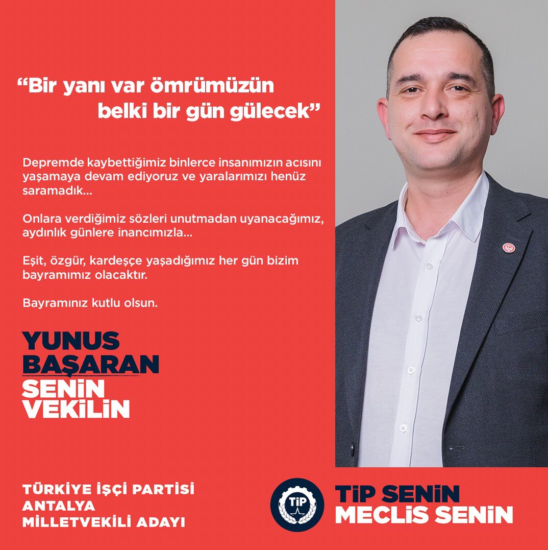 “Bir yanı var ömrümüzün belki bir gün gülecek”

Depremde kaybettiğimiz binlerce insanımızın acısını yaşamaya devam ediyoruz ve yaralarımızı henüz saramadık…

Onlara verdiğimiz sözleri unutmadan uyanacağımız, aydınlık günlere inancımızla...

Eşit, özgür, kardeşçe yaşadığımız her