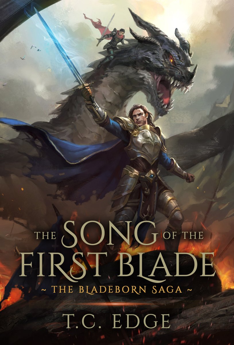 Friday fantasy book recommendation!
The Song of the First Blade by T.C Edge.

A heroic fantasy with themes of political intrigue, family, honour, and betrayal. Strong Stormlight Archive vibes - if you enjoyed that series you'll love this one too! 🐉