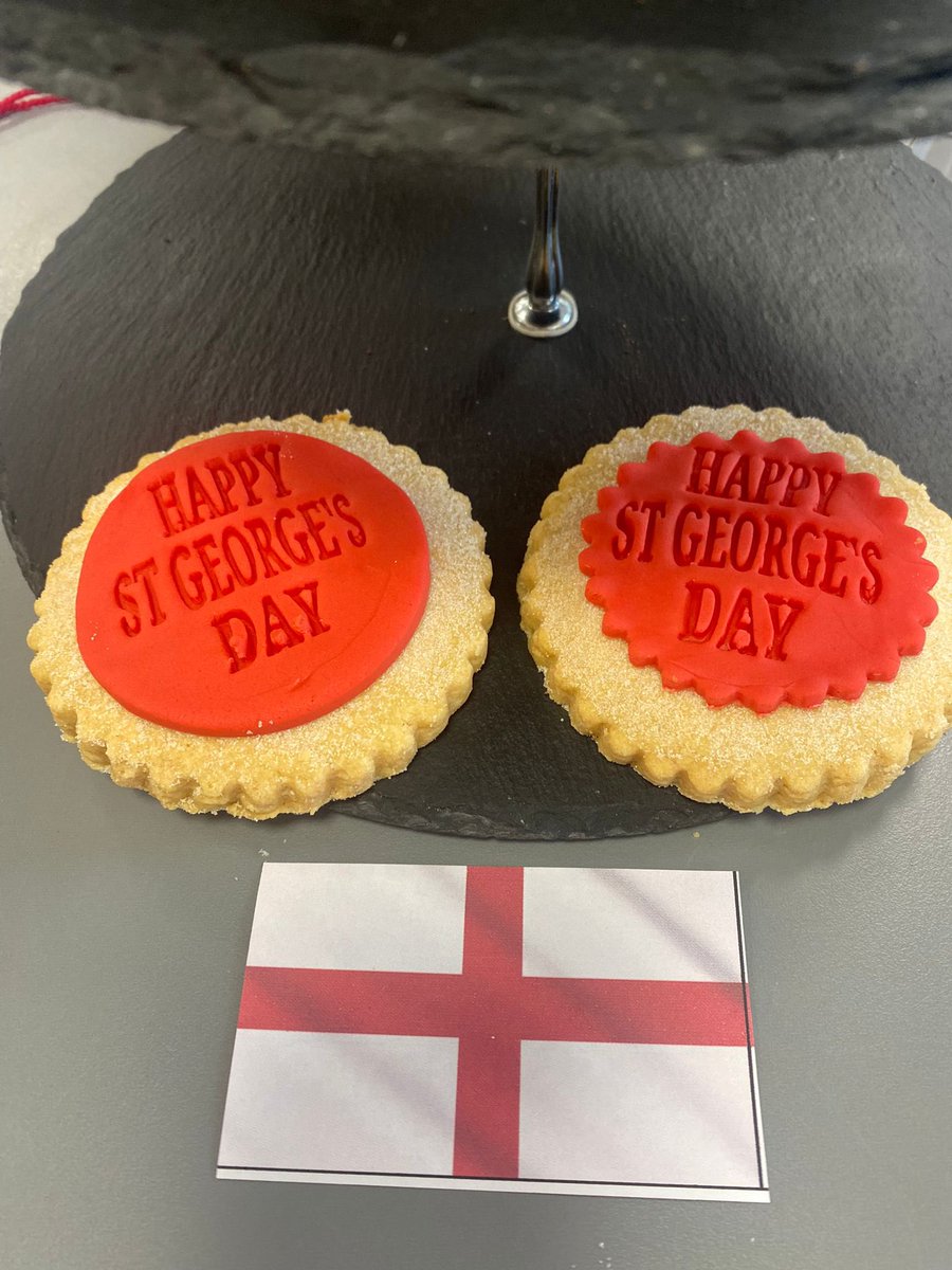 6thChsg's tweet photo. Happy St George’s Day- cakes to enjoy in the Sixth Form #teamchsg  @MrDevenney @CarshaltonHigh https://t.co/Fy7o0VMTrj