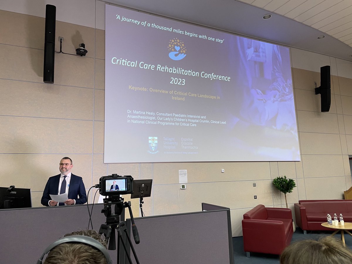 Delighted to take a seat at the 1st TUH Critical Care Rehabilitation Conference comhghairdeas to all involved #CriticalCareRehabTUH