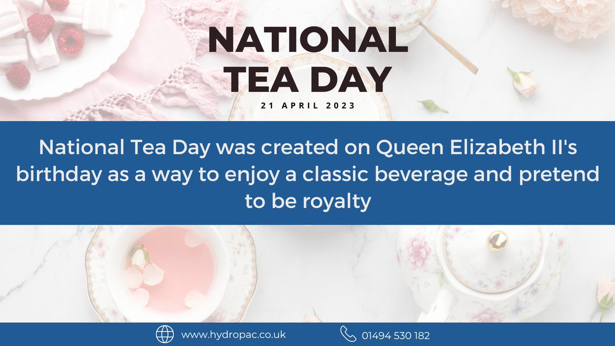 It's @NationalTeaDay, arguably 'The Most British Day of The Year'. Hands up if you like a good cuppa!

#teadrinkers #tea #NationalTeaDay