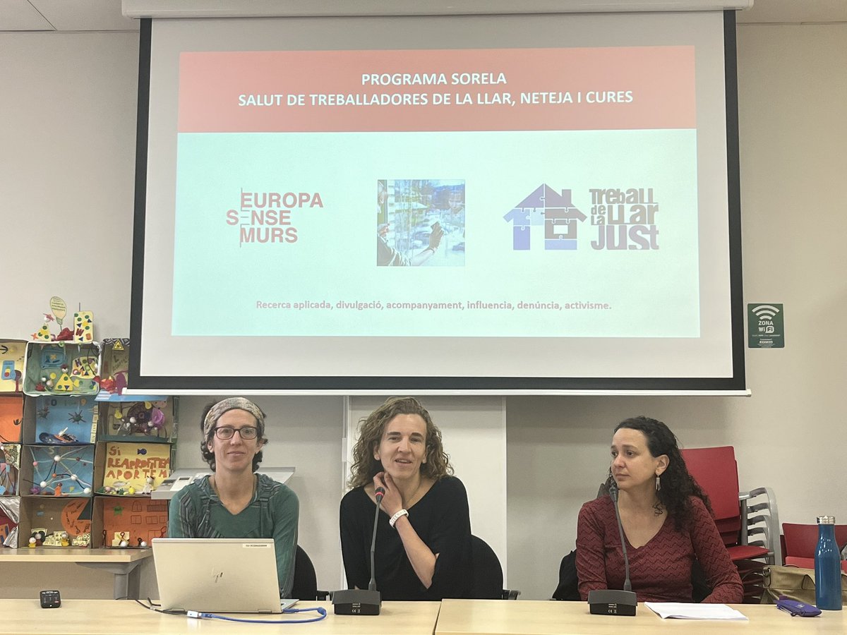 mpasarin's tweet photo. Comencem sessió @salutpublicabcn escoltant a @MarieLaPica de @SenseMurs, que ens parla de la salut de les treballadores de la llar, neteja i cures. Fan una feina molt valuosa, però amb condicions dures i sovint desconegudes. #ProgramaSorela
@LuciaArtazcoz @immacortes @carme1848 https://t.co/csiKQOQkiH