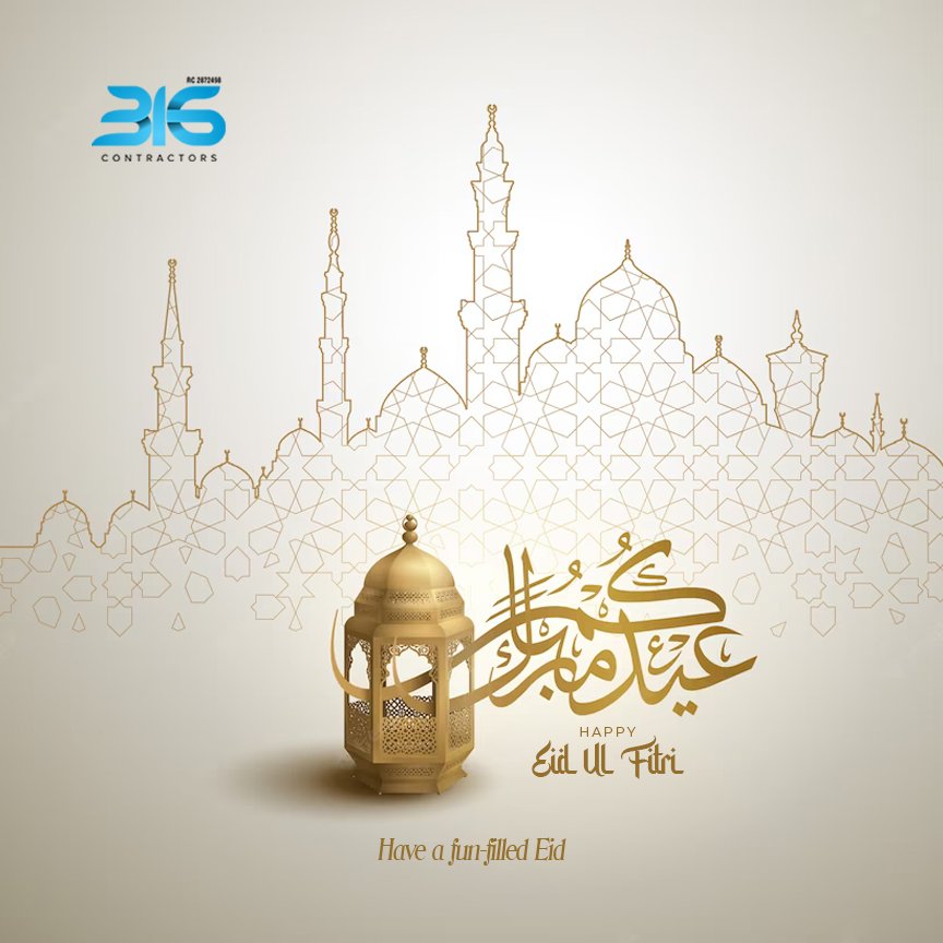 316Contractors's tweet photo. May this special day fill your life with peace, joy and abundance of blessings.
Eid Mubarak from all of us at 316 Contractors!

#316contractors #316contractorsproject #constructionthatworks #building #buildingdesign #buildingconstruction #roadconstruction #realestate https://t.co/ZfopOypWEc