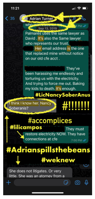MisteriosaPosse's tweet photo. #13September2019 #adrianspillsthebeans #kidnappersedition #worksforjesse #nancysoberanus #LicJavierJesusCardenasRivero #lilicampos #adrianturner #mafiacfe #citylaws #carteldeldespojo #busted #inwriting #yourwords #ohshit
#ithinkyouknowhertoo #accomplices #weknew #estafamaestra https://t.co/n1XFi4xwZi