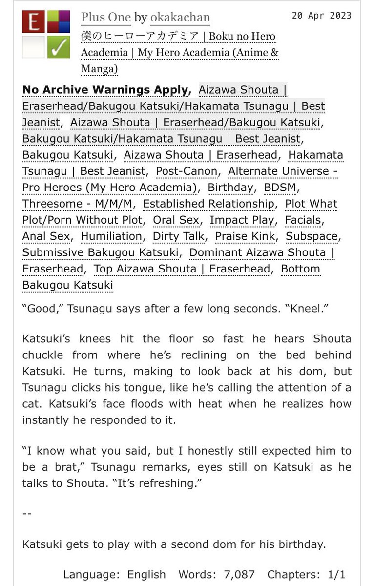 _okakachan's tweet photo. #HBDDynamight @HBDDynamight_ 

I’m a day late but hopefully I didn’t miss the chance to share my fic for Katsuki’s birthday! 🧡 

https://t.co/mzCpANnPWB (NSFW) https://t.co/leD333rH0n