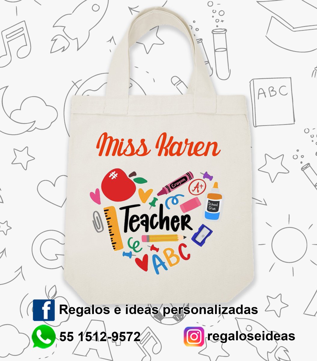 REGALOSEIDEASP's tweet image. Práctica bolsa personalizada de loneta para consentir a las maestras.
#regaloseideas
#Regalospersonalizados 
#diadelmaestro
#regalosmaestros
#miss
#maestros 
#detallesdiadelmaestro
#15demayo
#hazlomemorable
#cdmx
#Narvarte
#pedidos