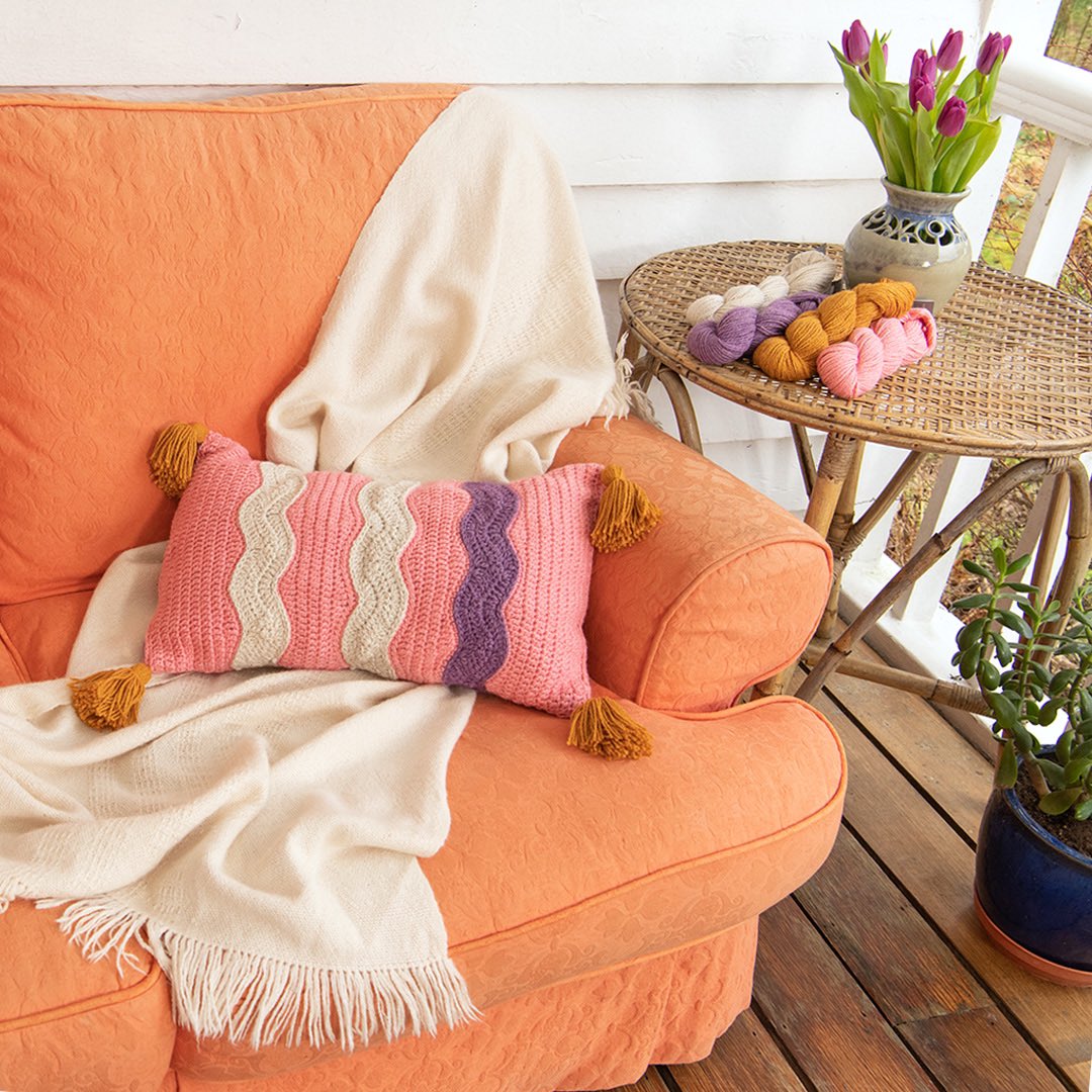 craftingbylucy's tweet photo. My latest design for @TheFibreCompany and their **By Hook II Collection ** is now available. Get 10% Off your Drifting Away Pillow Kit with the code: driftingawaypillow10 #crochet #MadeWithTheFibreCo  #ByHookIITheFibreCo #ByHookIIDriftingAwayPillow #TheFibreCoLuma https://t.co/RrrlgzQw6n