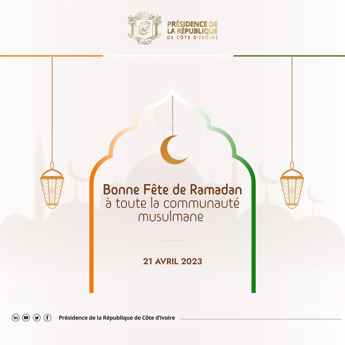 Bonne Fête de Ramadan à toute la communauté musulmane !