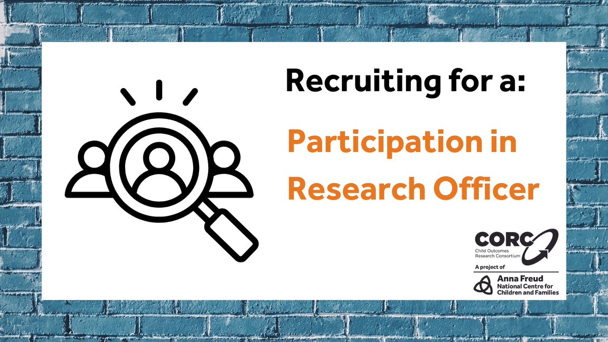 CORCcentral's tweet photo. New role for a Participation in Research Officer.
Can you help us strengthen the way we involve children, #youngpeople, parents &amp; carers in research &amp; evaluation, including #Lundymodel application in different contexts? 
👇 
https://t.co/z3aQuzigYS

#research #childmentalhealth https://t.co/rTUrTx4tME