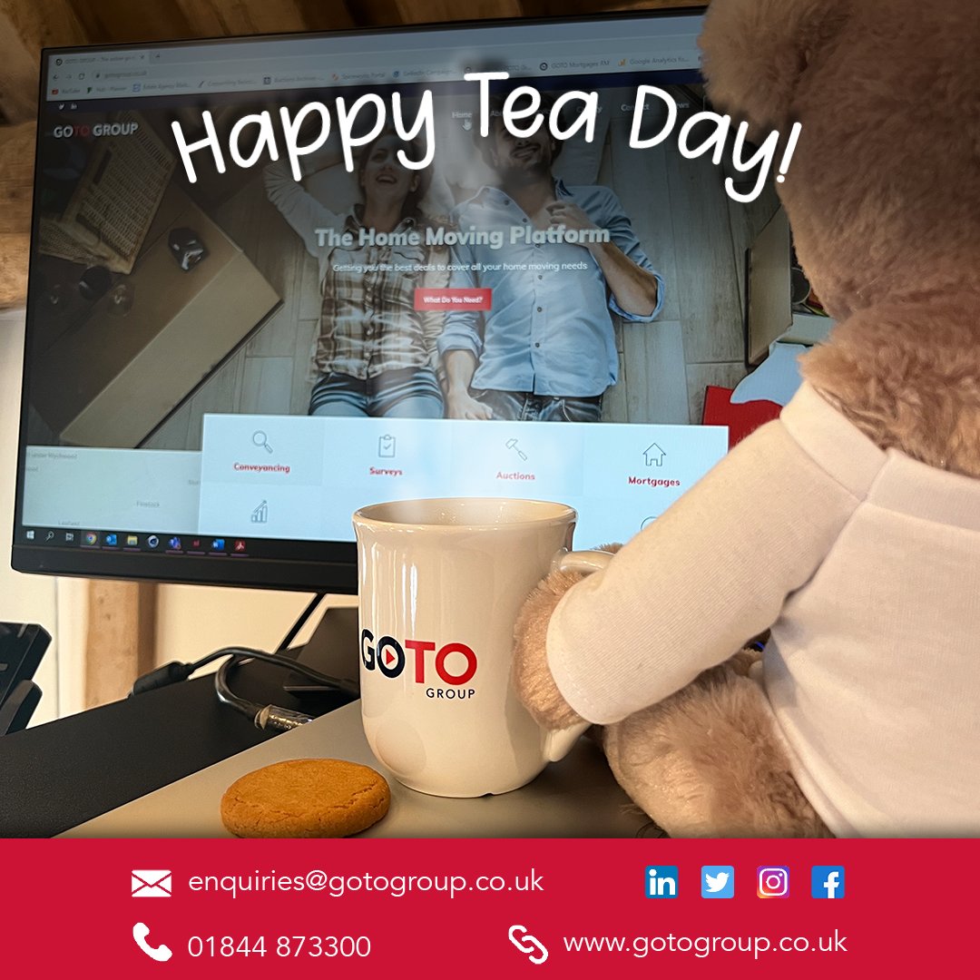 goto__group's tweet photo. Happy National Tea Day! ☕
Why not make a brew and browse the GOTO website https://t.co/lAKSNym4r9 and see how we can enhance your business? Brew more. Do more.
#NationalTeaDay #GOTOGroup #EstateAgentsUK #MortgageBrokersUK #RemovalFirmsUK https://t.co/9SpKNkp8GR