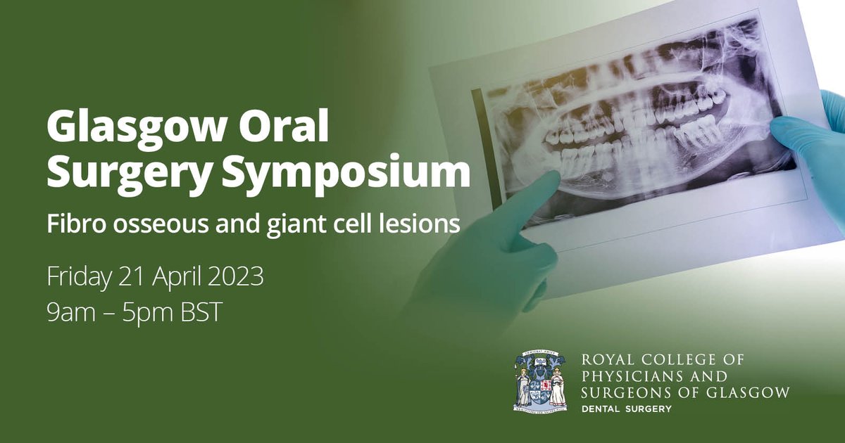 Royal College of Physicians & Surgeons of Glasgow (@rcpsglasgow) on Twitter photo A very warm welcome to everyone joining today’s Glasgow Oral Surgery Symposium. Following an introduction from <a href="/DrGoodalltweets/">Prof Christine Goodall</a>, our speakers throughout the day will be Miss Bhagyalakshmi Batchu, <a href="/IHeartPathology/">Lisette Collins</a>, <a href="/kandyGanesan/">kandy Ganesan</a>, Mr Kelvin Mizen, Dr Selvam Thavaraj & <a href="/rabinpsingh/">Rabin Pratap Singh</a>. A very warm welcome to everyone joining today’s Glasgow Oral Surgery Symposium. Following an introduction from <a href="/DrGoodalltweets/">Prof Christine Goodall</a>, our speakers throughout the day will be Miss Bhagyalakshmi Batchu, <a href="/IHeartPathology/">Lisette Collins</a>, <a href="/kandyGanesan/">kandy Ganesan</a>, Mr Kelvin Mizen, Dr Selvam Thavaraj & <a href="/rabinpsingh/">Rabin Pratap Singh</a>.