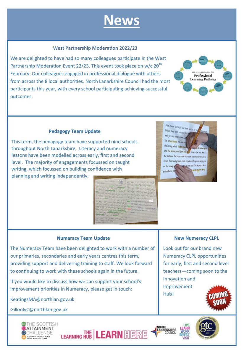 NLLearningHub's tweet photo. Check out the latest newsletter from the Learning Hub &amp; Pedagogy Team 👀📚🗞️ we have lots of exciting CLPL opportunities planned for the final term! @gershearer @MichelleOHalle3 @DB_AKODS @oneilljdo @nlcpeople https://t.co/gjChMewKRz