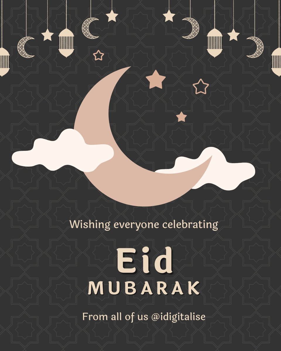 iDigitalise's tweet photo. Wishing everyone celebrating; Eid Mubarak!

We wish you all happiness, prosperity, contentment, love, and peace.

From Team iDigitalise!

#eidmubarak #eid2023 #seasonsgreetings #celebrations https://t.co/IcS4lwcvvk