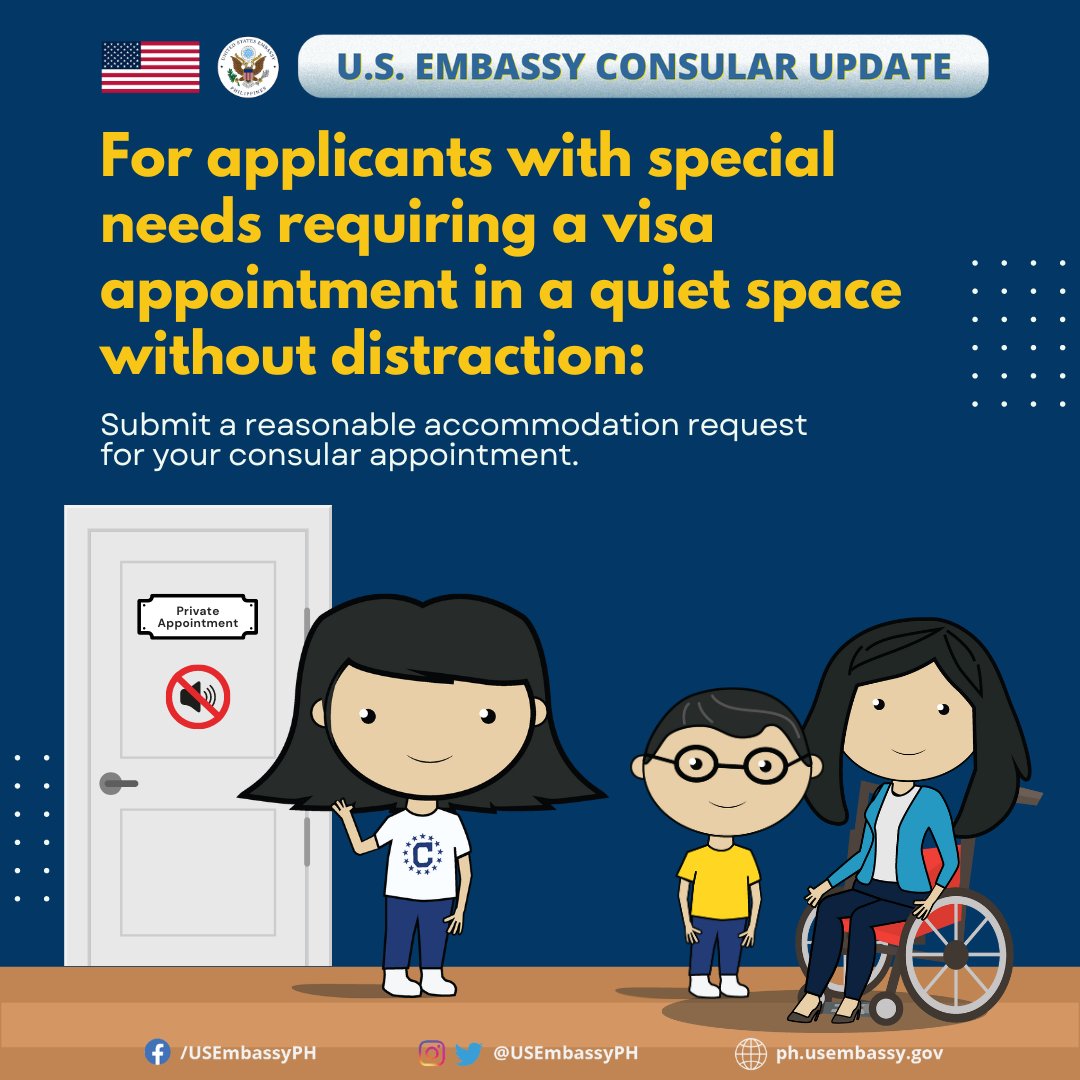 U.S. Embassy in the Philippines on Twitter "Do you have special needs
