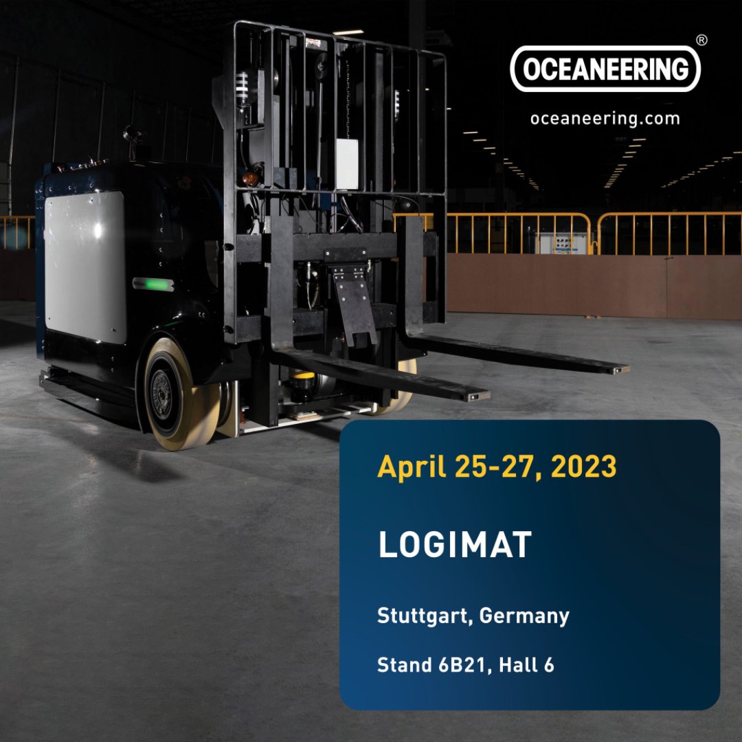 Oceaneering's tweet photo. Watch our Mobile Robots live in action at #LogiMAT2023 stand 6B21, Hall 6, in Stuttgart, Germany, next week on April 25-27. Book a meeting and learn more about our offerings: https://t.co/c3vxbACPqy
#automatedlogistics #amr #agv https://t.co/V1vojzJfmA