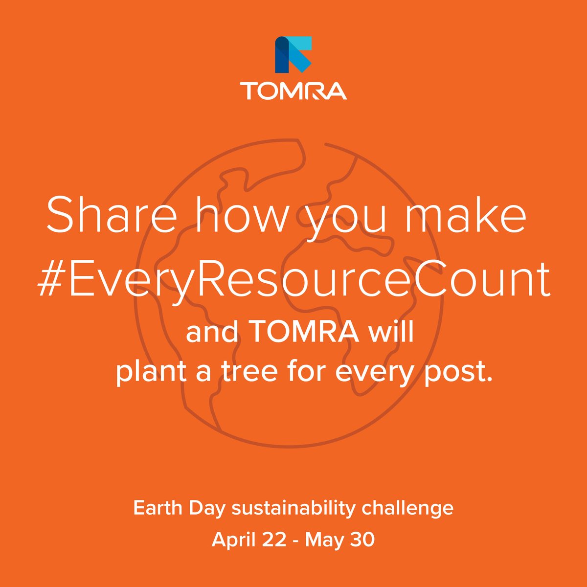 TOMRARecycling's tweet photo. This #EarthDay 🌎, we are asking you: How do you make Every Resource Count? Share your story using #EveryResourceCounts, and we will plant a tree for every post!🌱Need some inspiration or want to learn how we at TOMRA try to live by this appraoch?
➡️ https://t.co/y4TDq9Cn9e https://t.co/EmgvXX7dwG