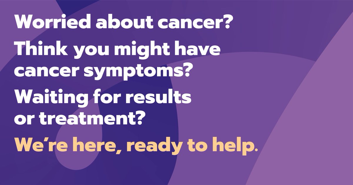 WPCancerCharity's tweet photo. We are here to face cancer with you 💜

Our services are here for you and anyone you are close to who is affected by cancer. 
Simply call 0114 553 3330, 9am-5pm, Monday to Friday to speak to one of our specialist healthcare professionals 🌟

#TogetherAtEveryStep #ForTheOneInTwo https://t.co/6tvXmgEATV