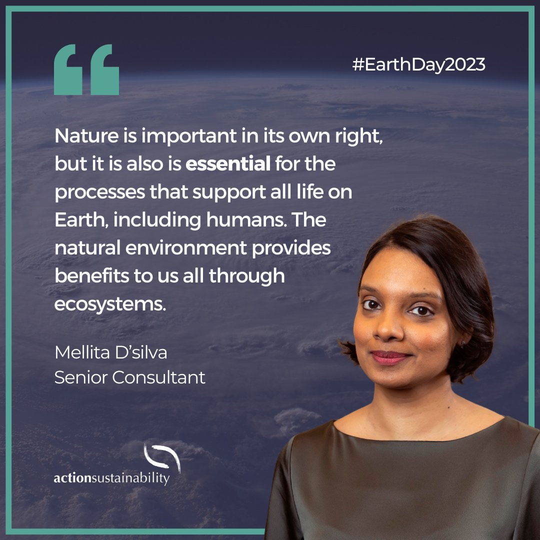 Action_Sustain's tweet photo. Ahead of #EarthDay2023, we asked our consultants to share their perspectives on the key issues facing the planet and what action we can take. #InvestInOurPlanet

Here's what Senior Consultant Mellita D'Silva had to say. 👇

Reach out to Mellita ▶ https://t.co/VrhAhOFqxN https://t.co/6IK0b9edLz