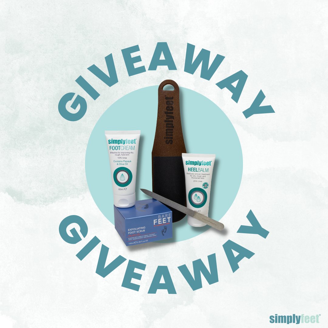 SimplyFeetUK's tweet photo. With summer just around the corner, we're giving away a summer footcare pack! 

To enter, simply: 
❤️LIKE this post 
💬COMMENT your favourite thing about summer

Don't forget to follow us. Good Luck ⭐

T&amp;C's Apply. Competition ends at midnight on 24.04.23 https://t.co/ahmxdtyvx6