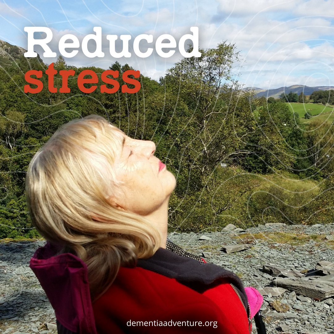DementiaAdv's tweet photo. The sights, smells & sounds we’re exposed to in nature cause a reaction in our brain that slows our heart rate, lowers blood pressure, and relaxes muscles.
In addition, our stress hormones also lower, leaving us feeling less anxious, agitated and stressed.
#BenefitsOfNature https://t.co/Xl6KwE6B7J