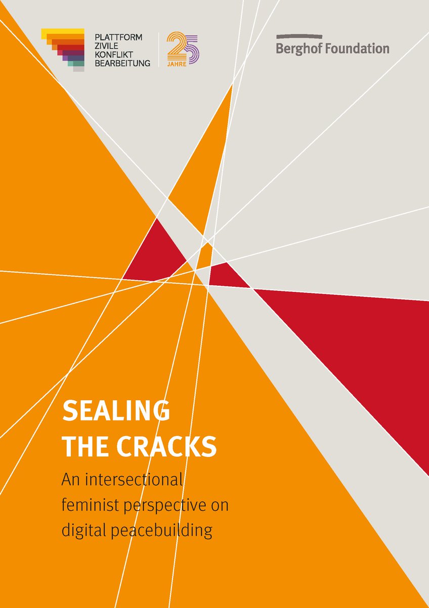 PlattformZKB's tweet photo. Happy Release Day 🎉. Am ersten Tag unserer #Jahrestagung „Frieden digital“ erscheint „Sealing the Cracks - An intersectional feminist perspective on digital peacebuilding“ von @howtobuildpeace, herausg. von @BerghofFnd und @PlattformZKB. 📖: https://t.co/Vax2cLhgzr 🕊️ https://t.co/TdJOFSjqZC