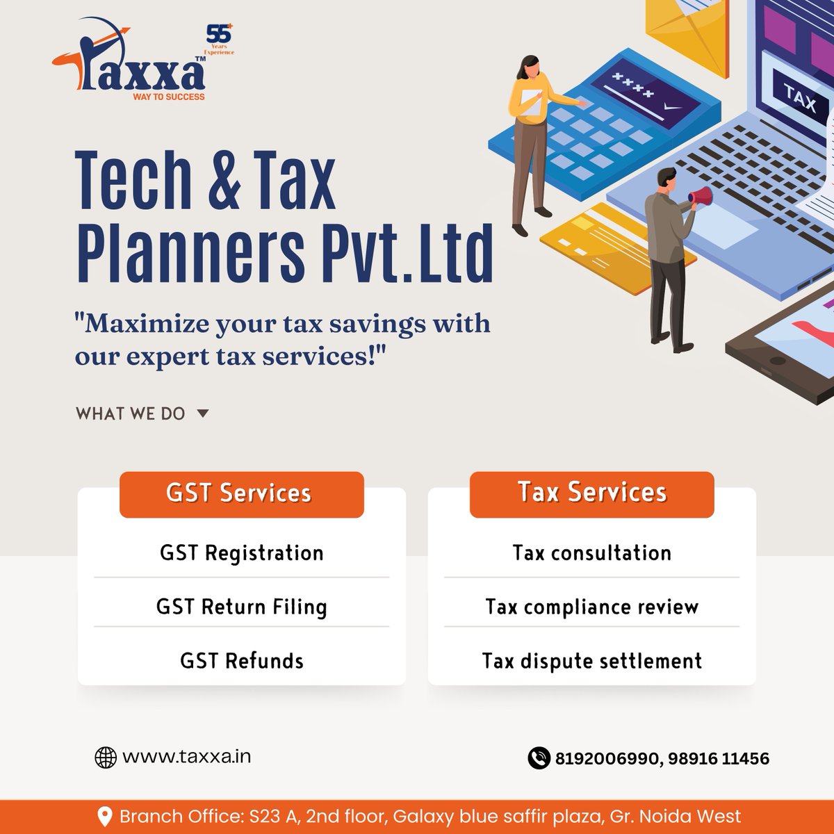 TaxxaIndia's tweet photo. "Maximize your tax savings this year with ๐๐๐ฑ๐ฑ๐ . Our professionals can help you take advantage of every deduction and credit available to you."
.
#taxxatech #taxplanner #financialservices #taxservices #accounting #bookkeeping #taxplanning #gstregistration https://t.co/K0rGV8Hy0V