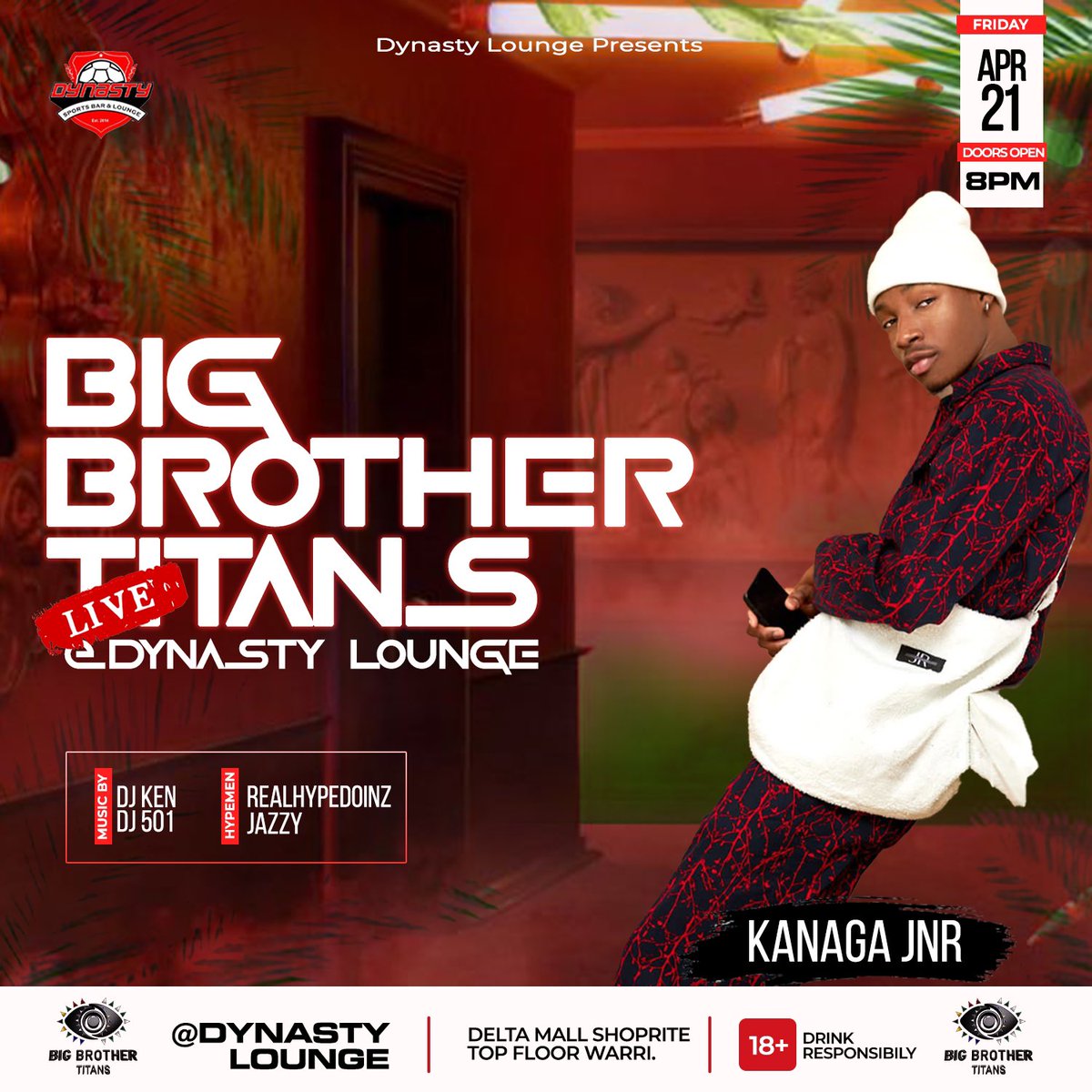 KanagaJnr's tweet photo. Warri wetin dey play?

Your boy is touching down and I want you to come through tonight at Dynasty Lounge let’s make it a shutdown!! 

You already know 🫶🏽

#KanagaJnr https://t.co/CokJhVOA6W