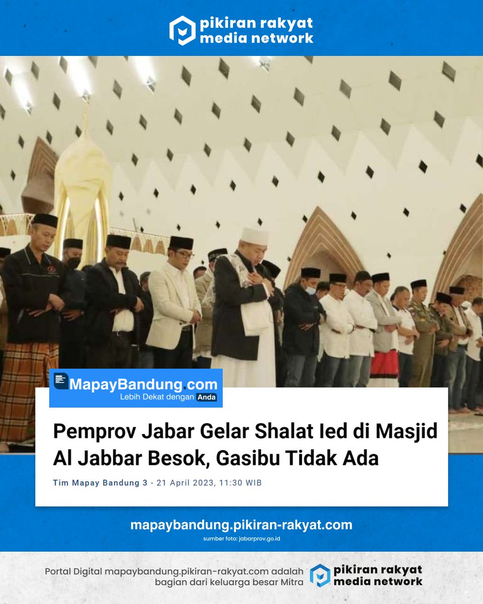 pikiran_rakyat's tweet photo. Pemprov Jabar Gelar Salat Ied di Masjid Al Jabbar Besok.
.
Selengkapnya di https://t.co/wZ2UL5mdm4
#PikiranRakyat #PRMN #Shalatied #Aljabbar #pemprovjabar #Lebaran2023 https://t.co/pBZHNLavcm