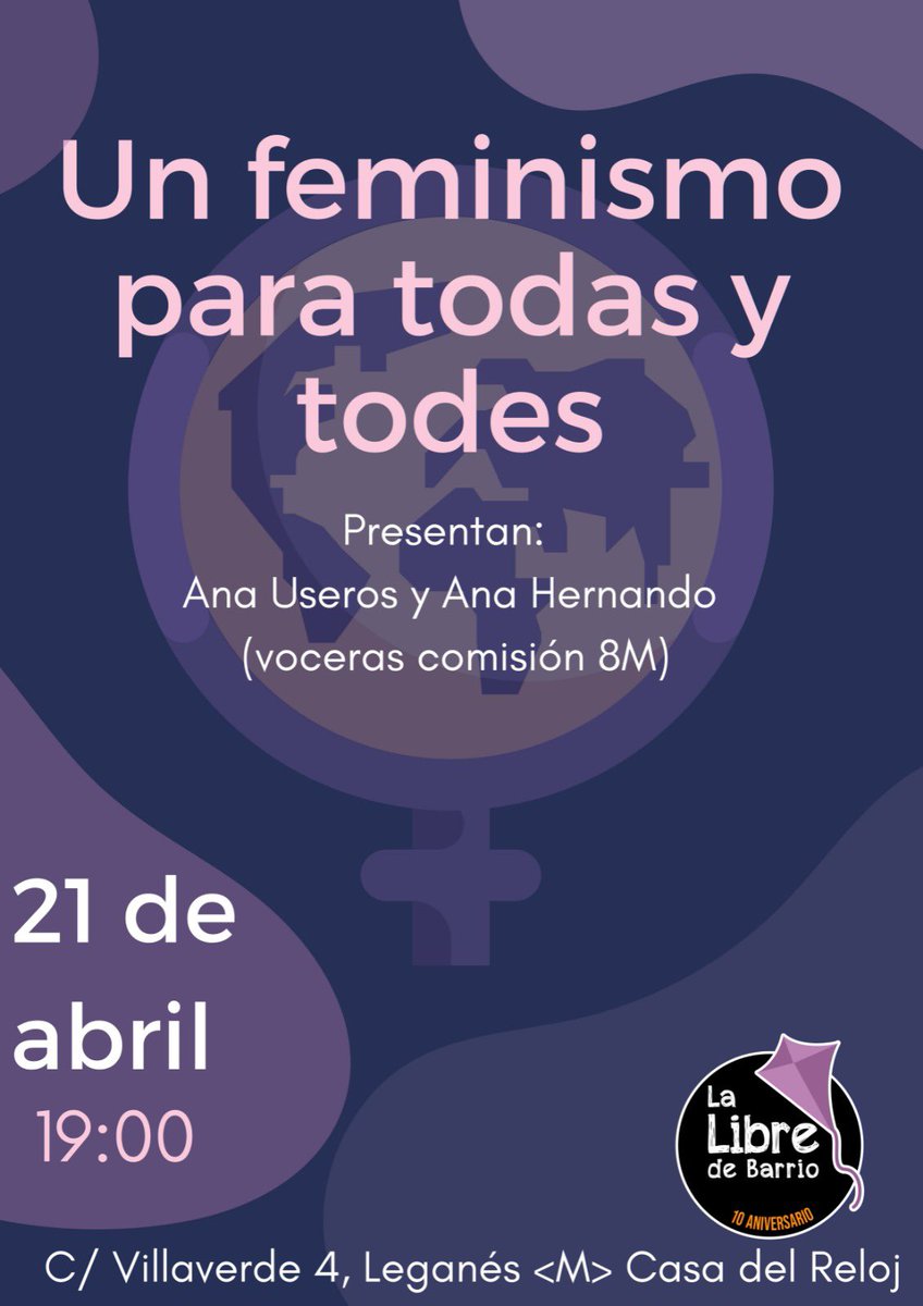 LaLibredeBarrio's tweet photo. Planes de hoy en #Leganés

📌 En el cole: nos vamos al CEIP Andrés Segovia con tenderete de libros para todas las edades

📌 En La Libre, tertulias feministas con Ana Useros y Ana Hernando, voceras de @FeminismosMad https://t.co/IgPYgzCywS