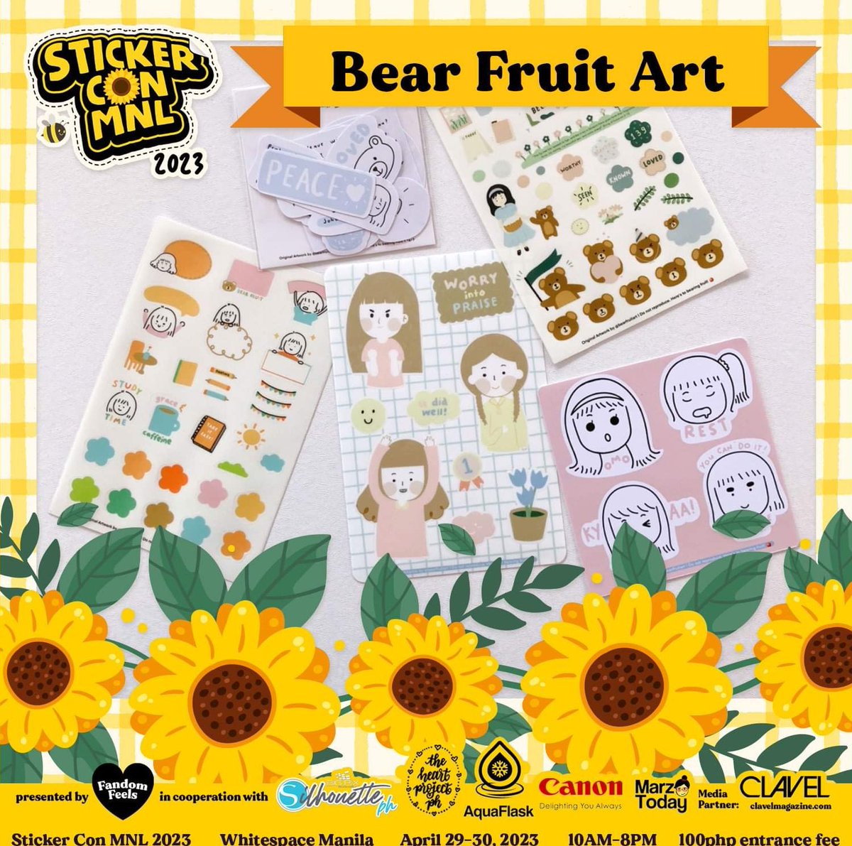 Sticker Con MNL on Twitter "🌻Bear Fruit Art🌻 Group Heartjasm, Bear