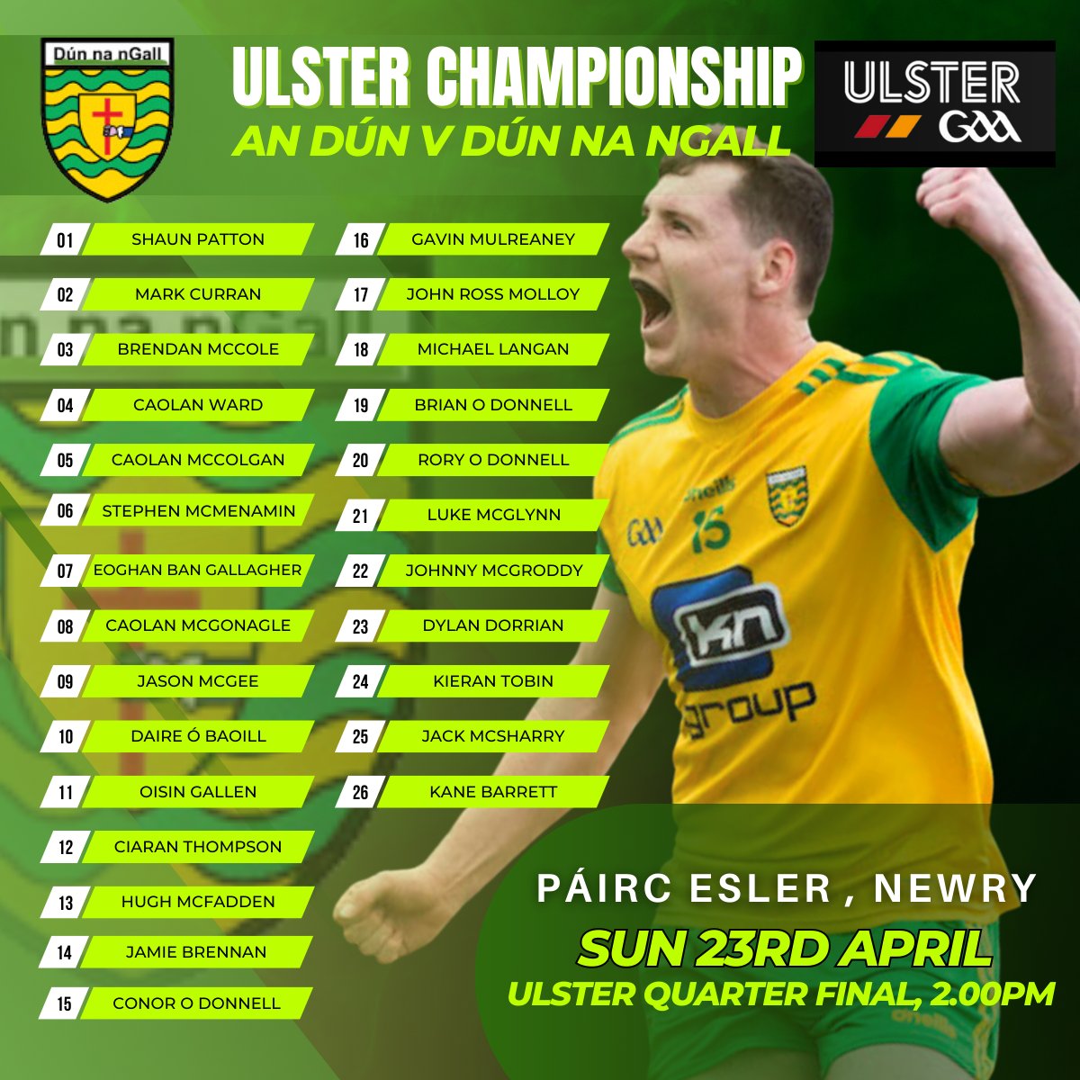 CLG Dhún na nGall on Twitter "Click below for Donegal's Ulster
