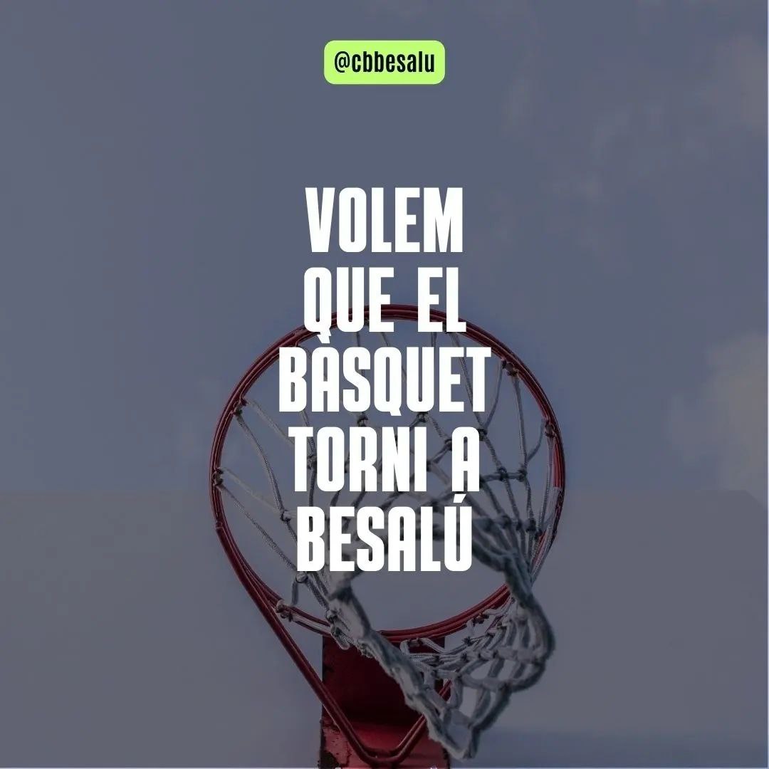cbbesalu's tweet photo. Teniu ganes de Bàsquet a Besalú? 😎 Estigueu atents a les nostres xarxes els propers dies! 🔜🏀

#Bàsquet #Besalú #Garrotxa #Girona #Esport https://t.co/TVEOl1ZYvF