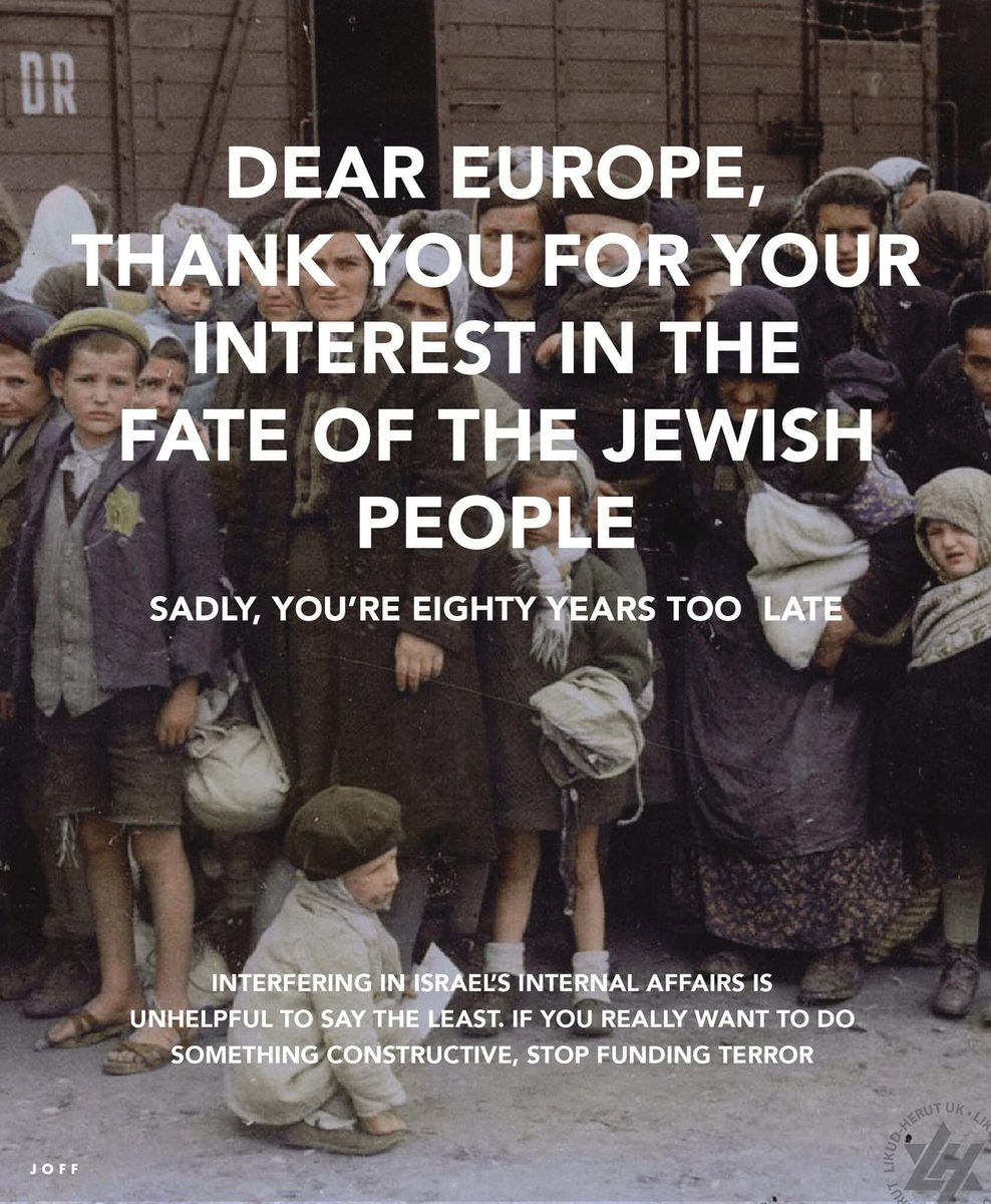 80 years ago, Europe abandoned its Jews. Today, Israel is a thriving, dynamic Sovereign State, a state that will do whatever is necessary to protect its future & that of its people, with or without Europe’s approval.
#AmYisraelChai #neveragain #neverforget #HolocaustEducation