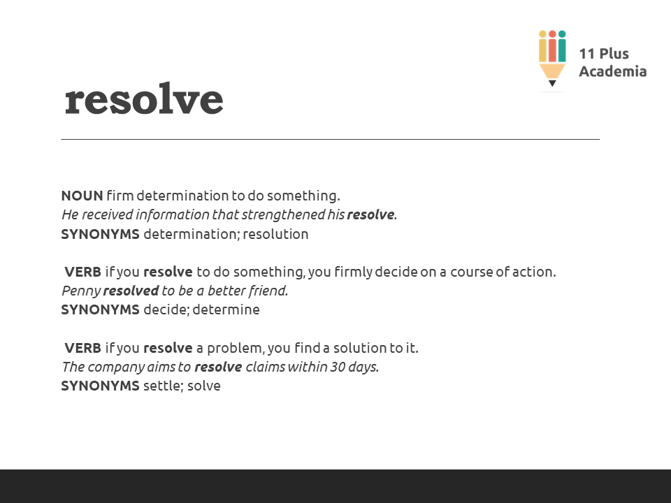 11PlusAcademia's tweet photo. resolve
11 Plus Word of the Day
#11Plus #11PlusPrep #11PlusExams #Vocabulary #English #NoLearningisWasted #wordoftheday https://t.co/sKgmbSZ02X