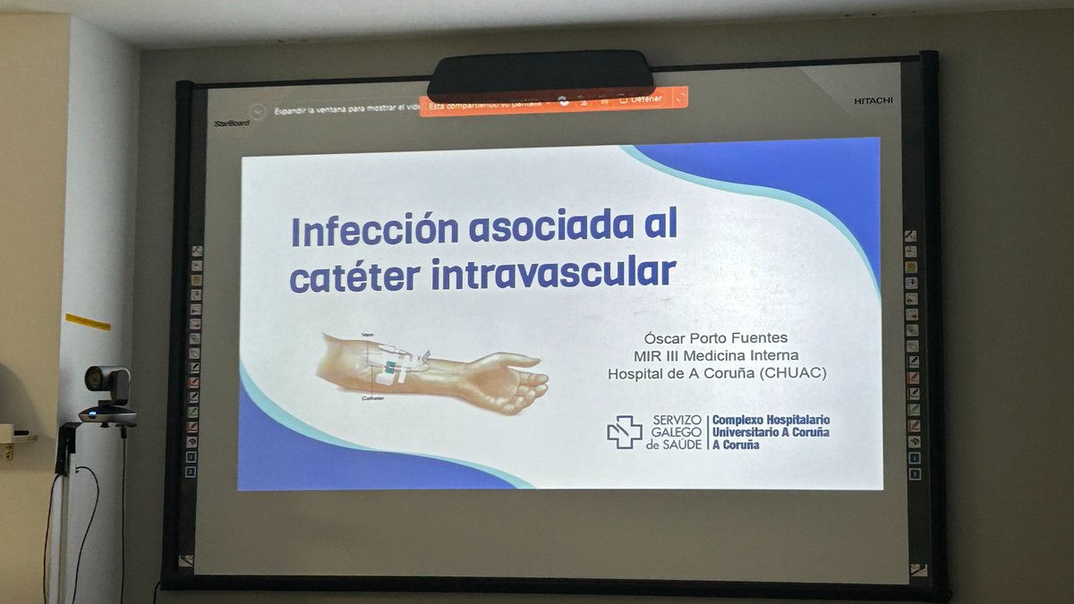 RVIchuac's tweet photo. Los radiólogos y enfermeras de la unidad, empezamos la mañana con la sesión de Oscar Porto, residente de Medicina Interna.
Debate muy interesante entre distintos servicios del #chuac sobre el manejo de la infección asociada al catéter intravascular. https://t.co/Ey5GiGXRD4