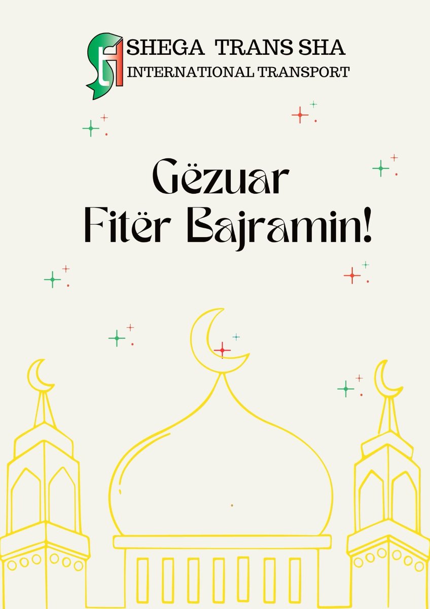 ShaShega's tweet photo. Gëzuar Fitër Bajramin!
Paqja, lumturia dhe bekimet e Zotit qofshin me ju dhe familjen tuaj!

#shegatrans #international  #transport  #EidAlFitr2023   #HappyEidAlFitr  🙏 https://t.co/myD4xfSIUD